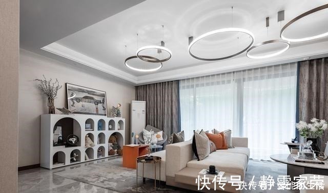 爱马仕|大平层的现代轻奢风设计高级灰碰上爱马仕橙的惊艳!