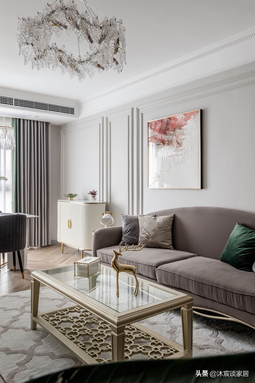 轻奢|她真的很明智,新家选择美式与轻奢结合,室内简洁优雅,太喜欢了