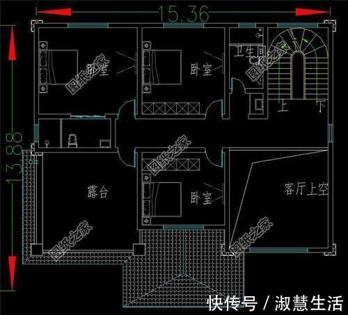 实力|农村15米乘14米的三层房屋,兼具颜值与实力,布局我给100分