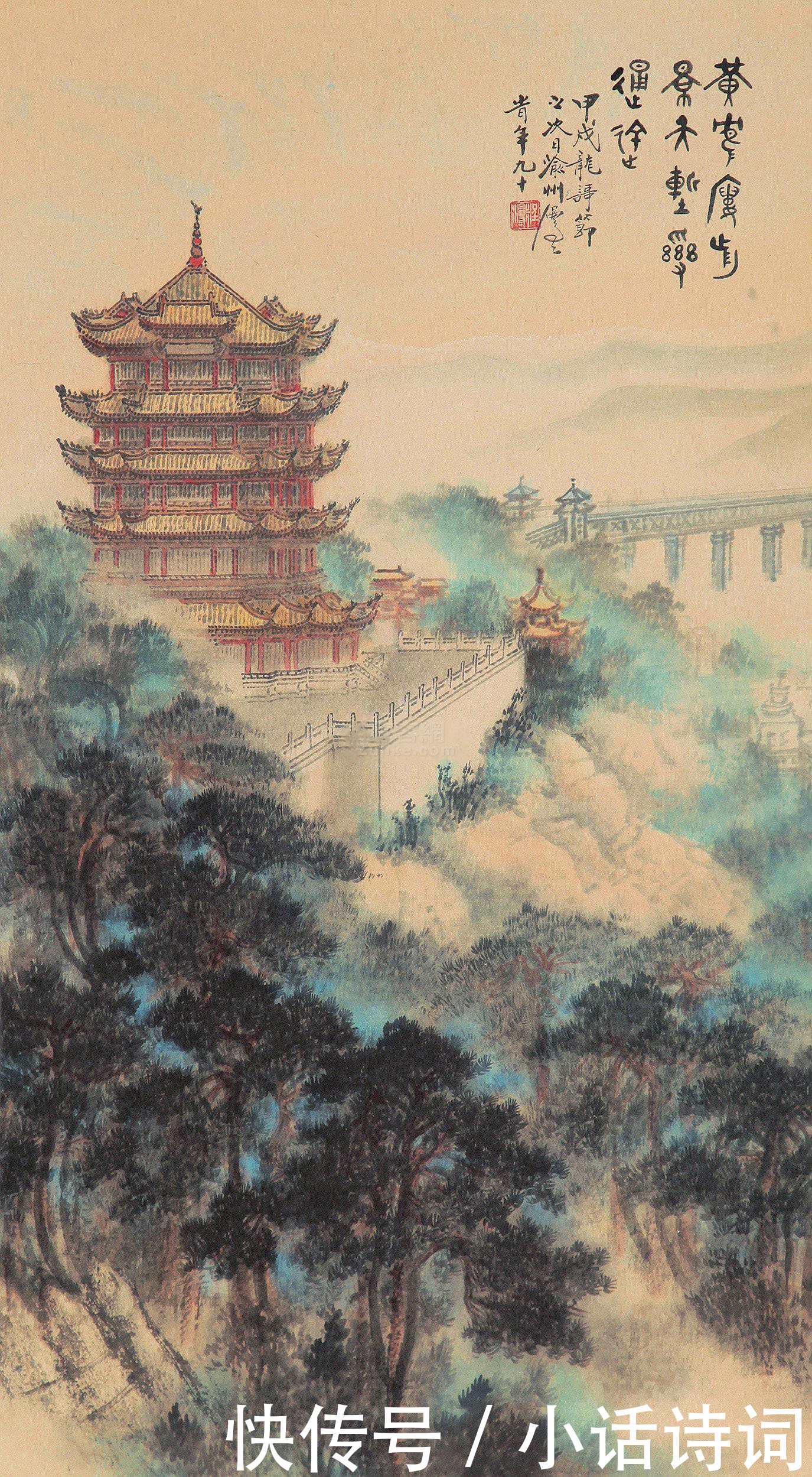 名楼|崔颢写在黄鹤楼的诗,因其恢宏的气势和艺术魅力,被誉为千古绝唱,连李白都自叹不如