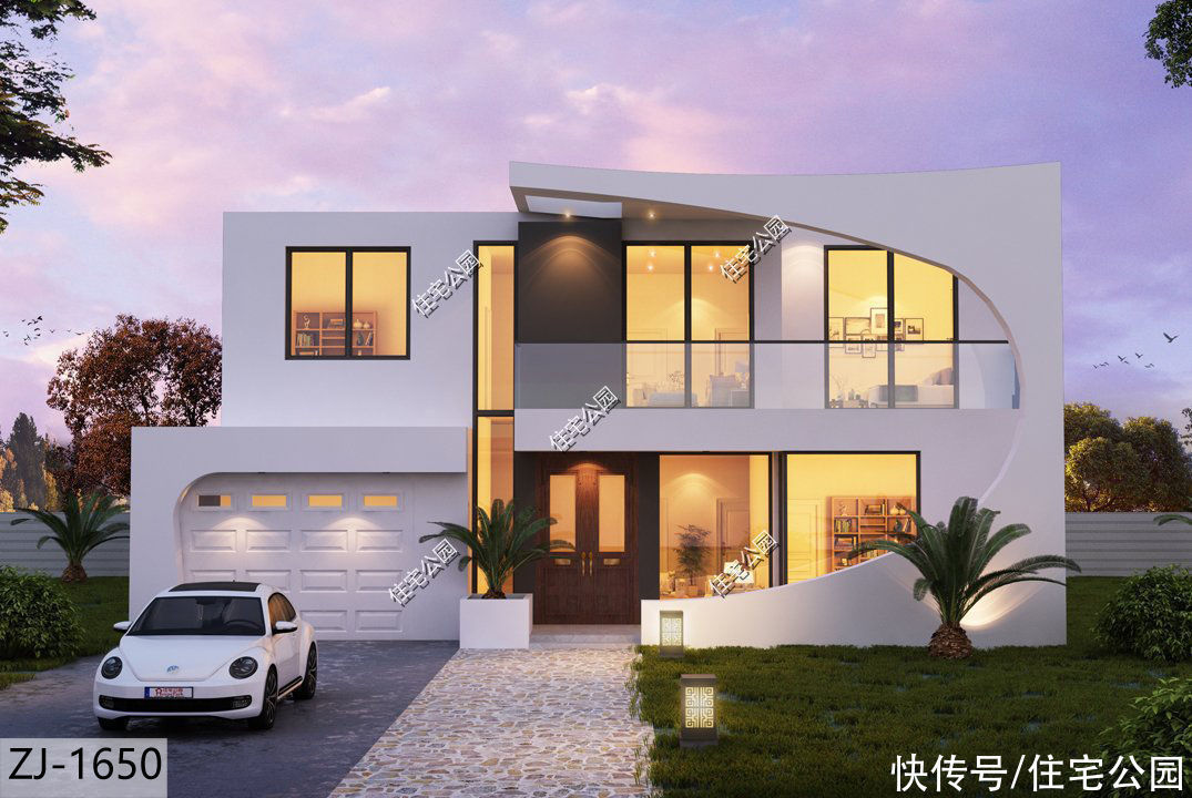 占地尺寸|谁说农村别墅一定要有罗马柱?看看这10套户型,每套颜值都很高