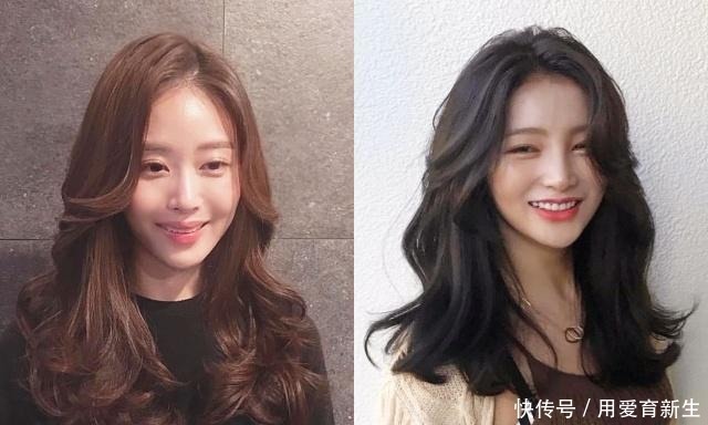 八字刘海|中长发卷发,修饰脸型曲线,变优雅有气质