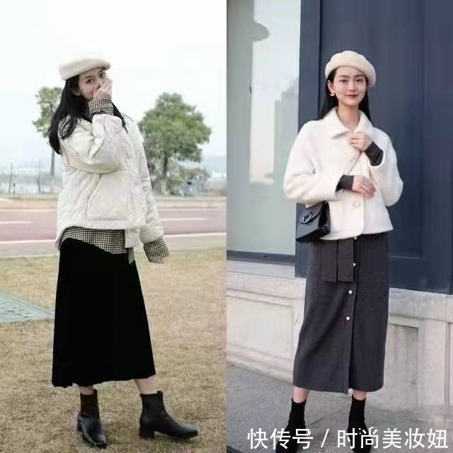 短外套 “短外套+长裙”才是不费力的穿搭,体面又显气质,40岁可以照搬