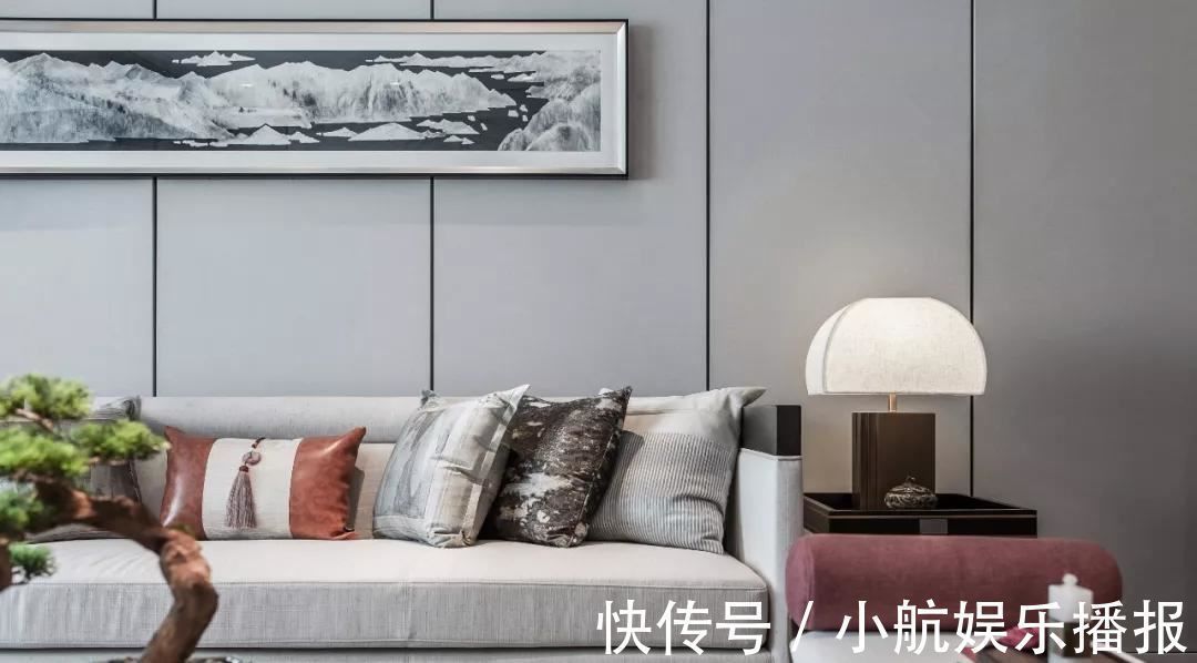 吊灯|118平现代中式风格装修效果图淡雅空间魅力四射