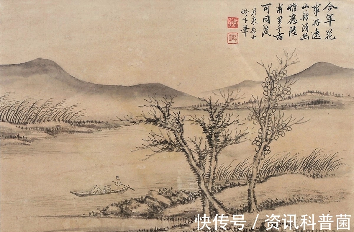 山水画&他贵为“四王”后一山水画大家，他的蝉衣皴，清新细腻，苍润兼得