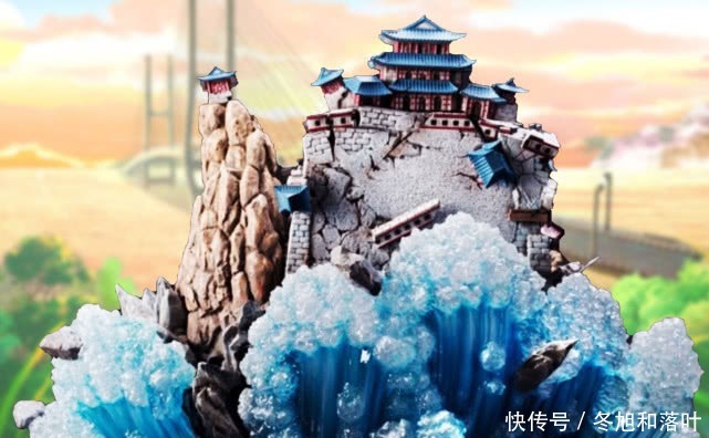 城楼|3000的白胡子手办,震震果实特效显著,身后城楼裂痕清晰