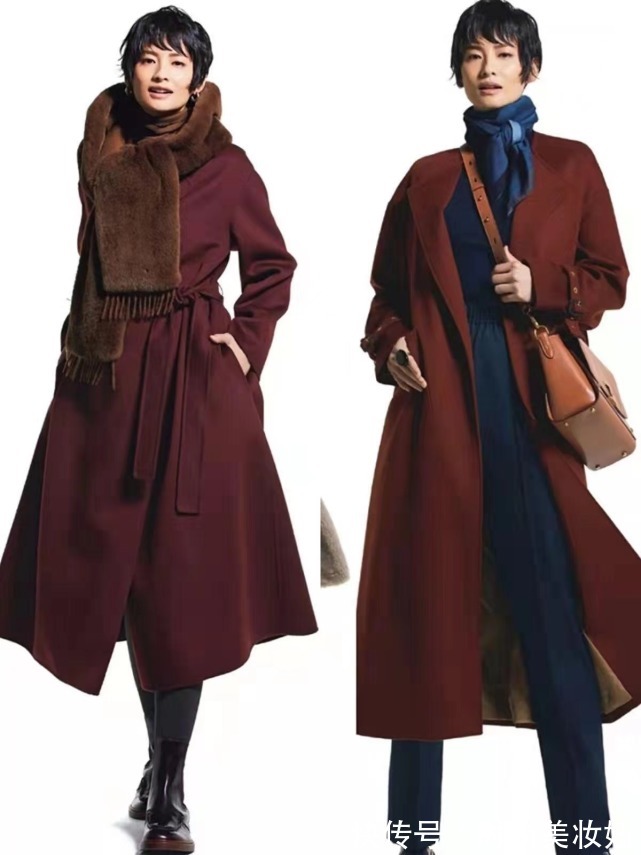 大衣|中年女人“咖色大衣”怎么穿更高级,跟着日杂学,提升气质又优雅