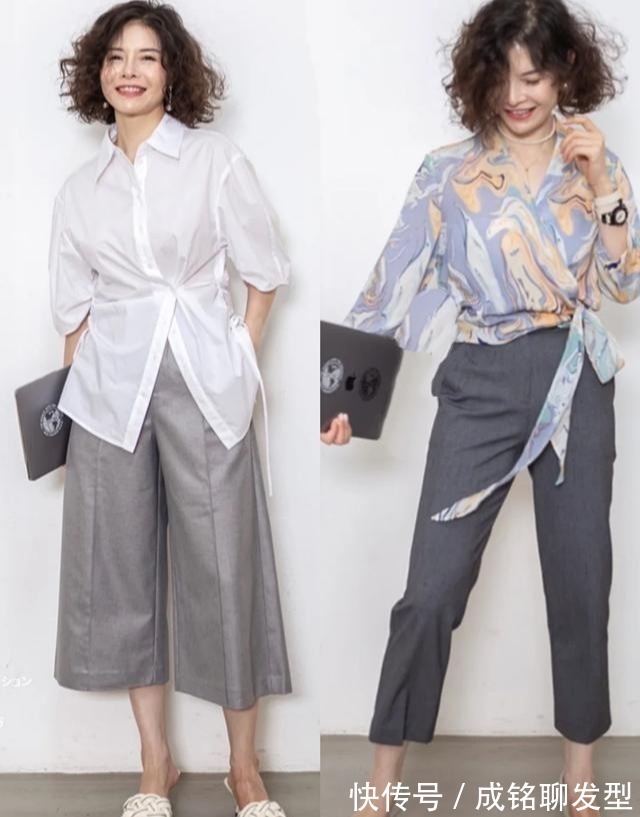 卷发|这才是50岁女人该有的装扮,烫卷发穿洋服,时尚减龄活力满满