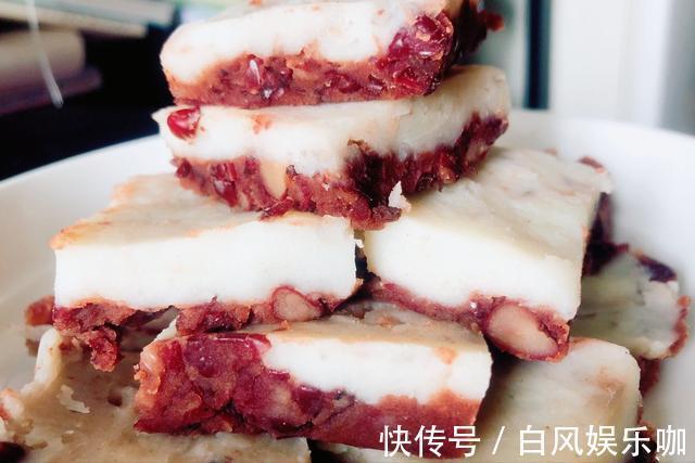 元气满满|1碗红豆，2根山药，教你红豆山药糕，软糯香甜，天冷常吃身体好