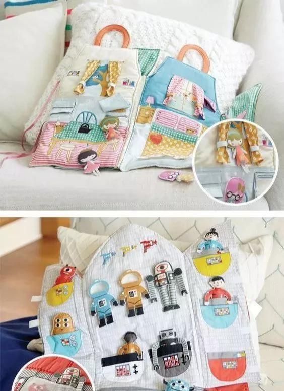 自制玩具熟练的妈妈用碎布给女儿做豪华的换装娃娃