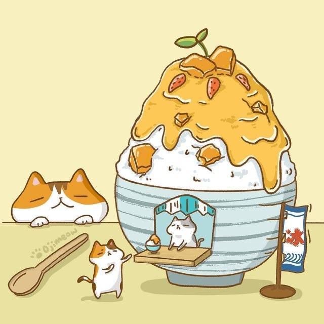  抵挡|插画家脑洞大开，绘制喵星人＋美食，谁能抵挡得住这种诱惑？