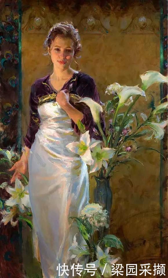 光影|油画里,光影中的美女,一美千年!
