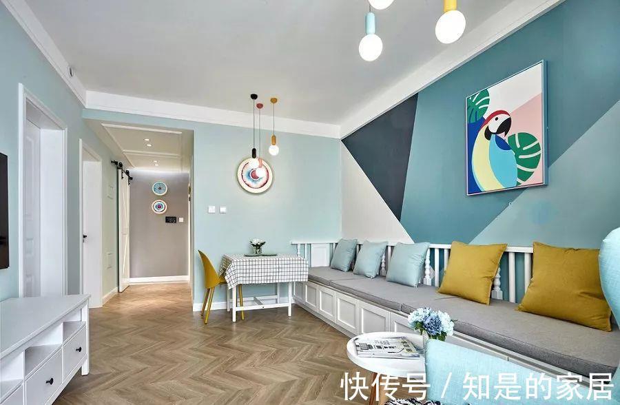 沙发|75平的北欧风小户型二居室，卡座也作为沙发，好实用