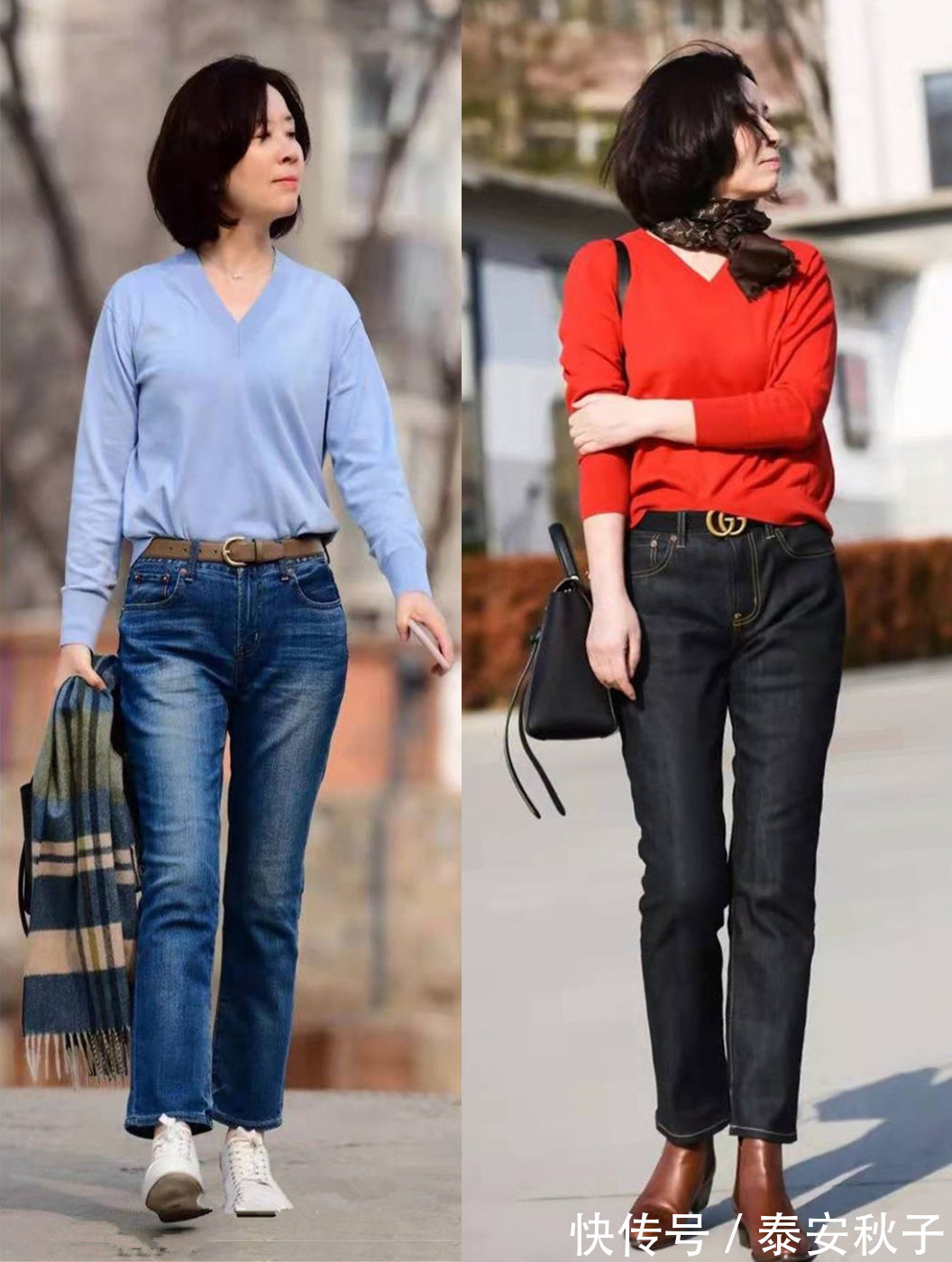 羊毛衫|当我50岁以后,初春一定要像她一样打扮自己:优雅、还显高级!