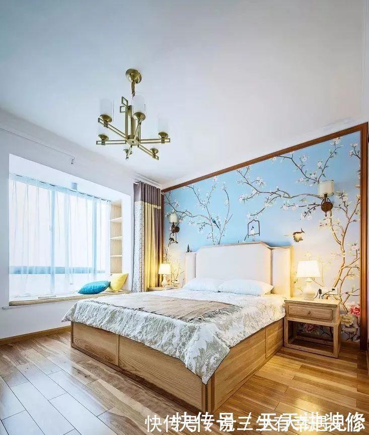 齐家栗子|135平四居室,原木中式风格,文化石电视墙,又增添了些野性美