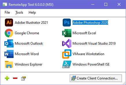 支持 “无缝模式” 的免费开源远程桌面神器:RemoteApp Tool-3
