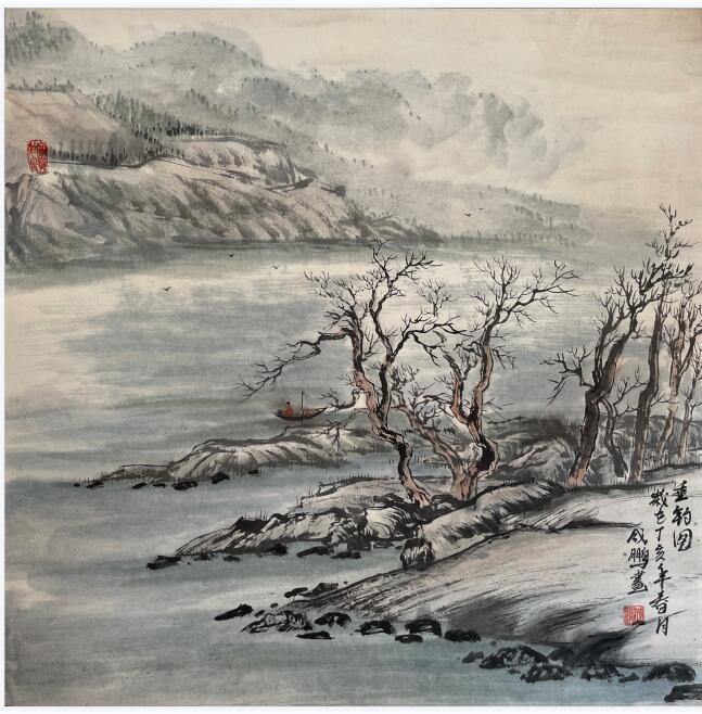 红色文化研究院#成鹏现为山东省红色文化研究院理事、高级画师