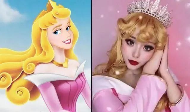 小姐姐挑战迪士尼公主仿妆COS,作品秒破次元壁,粉丝想娶回家