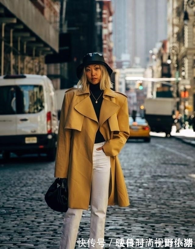 穿搭 “阔腿裤”大势已去,今年流行用这条裤子配风衣,时髦显瘦又洋气