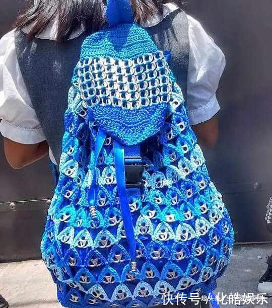 在易拉罐拉环上编织，钩成的包包耐看耐用！DIY变废为宝附教程