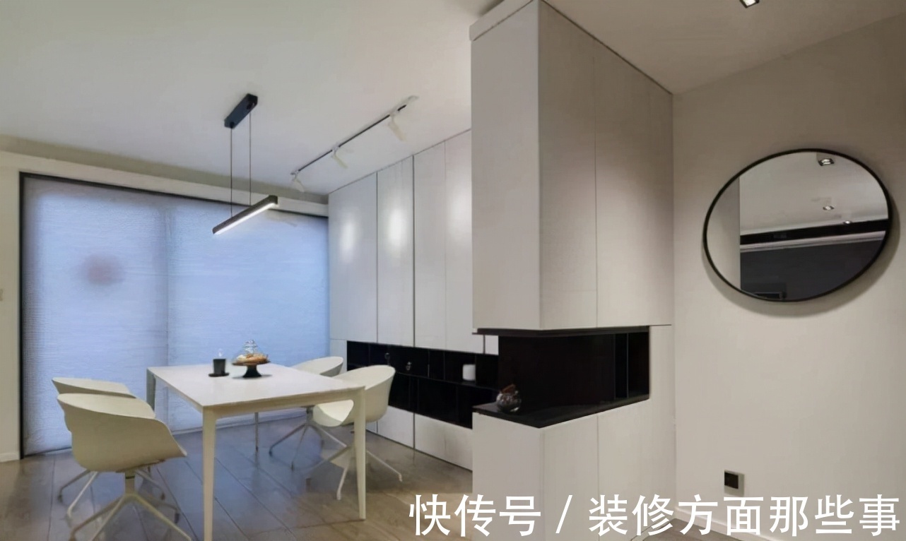 楼梯|113平简约三居室木作储物隔墙兼作鞋柜,亮点都在玄关简洁实用