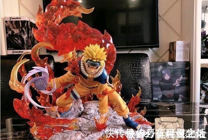 鸣人|火影一尾化鸣人手办,螺旋丸特效逼真,看脸都不值钱