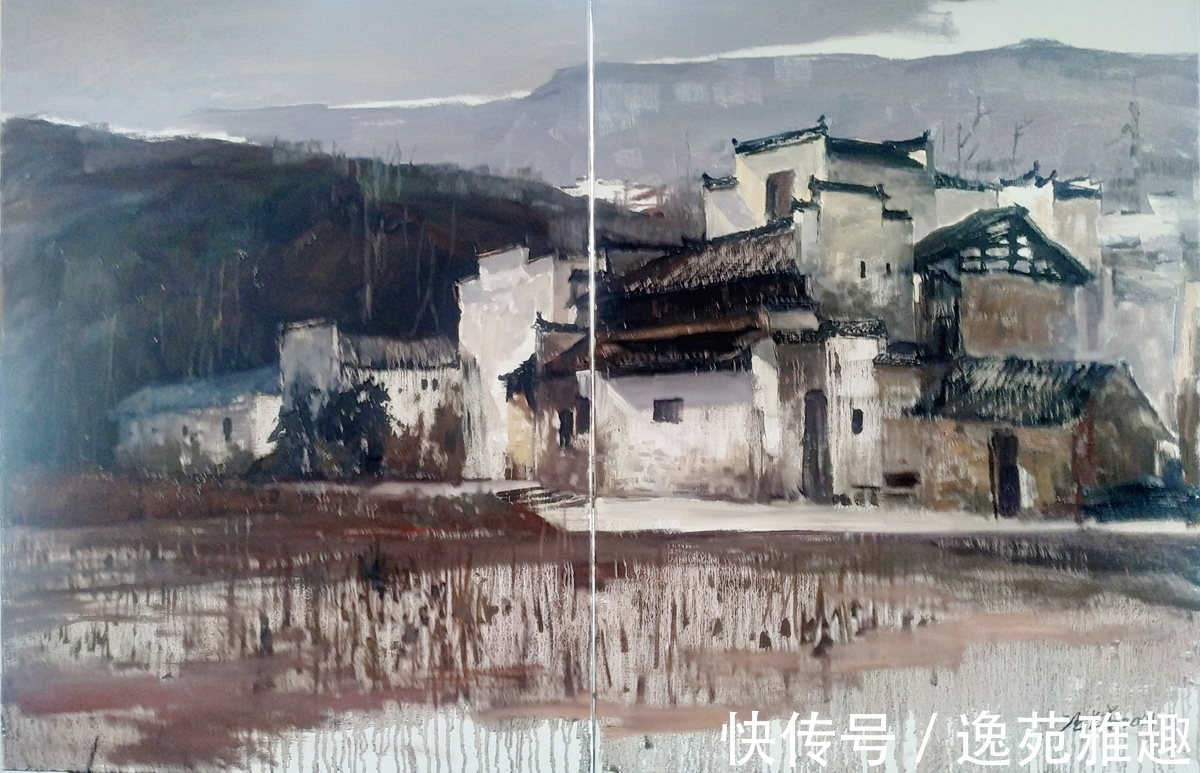 五彩斑斓&「写生作品」回望深秋婺源,五彩斑斓,油画家汪志高作品欣赏