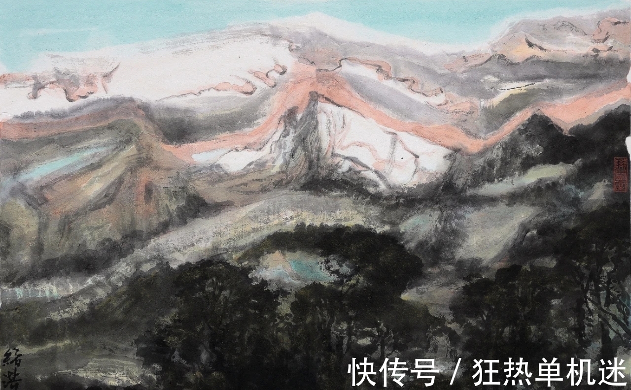 水墨山水画$李绪洪水墨山水画