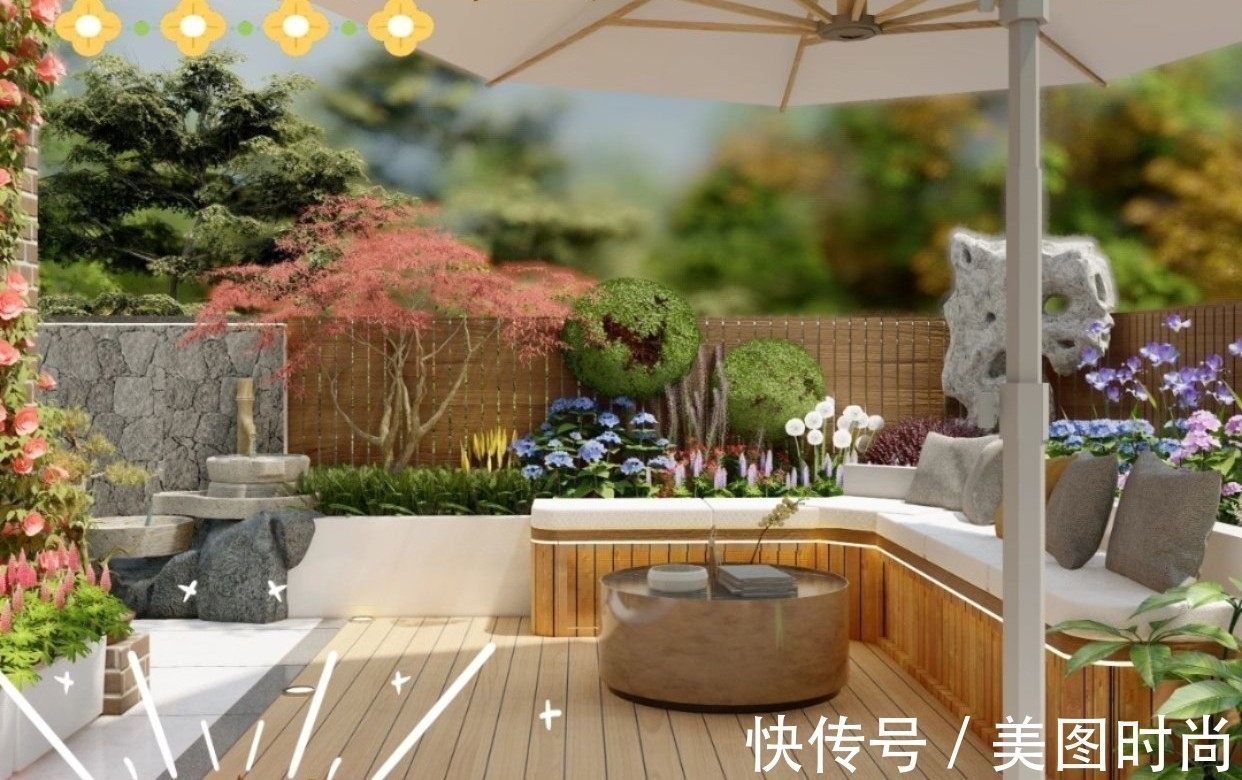 花园|30㎡上下庭院如何设计?这种精致的治愈系现代风小花园,太好看啦