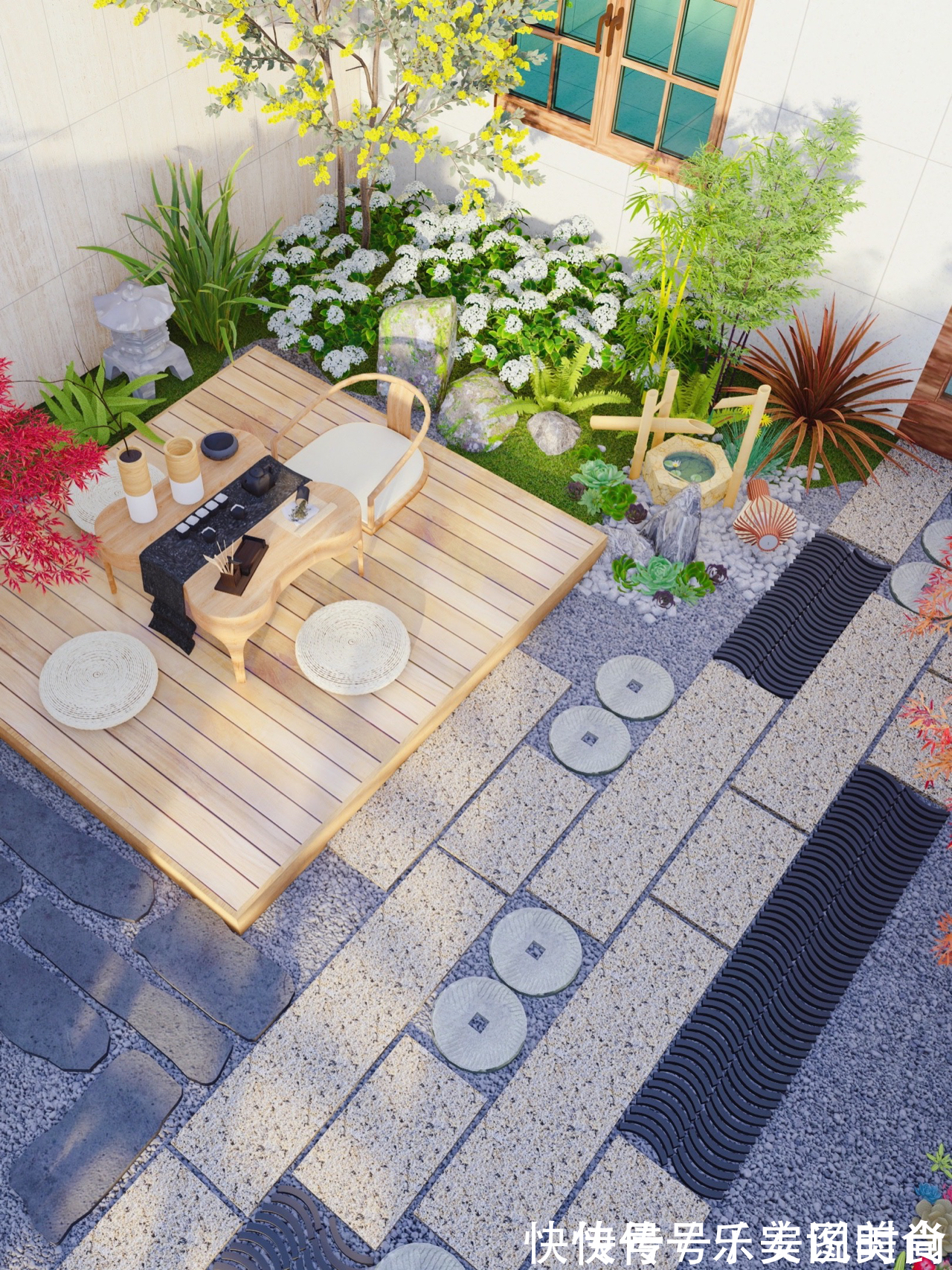 小花园|30㎡上下庭院如何设计?这种精致的治愈系现代风小花园,太好看啦