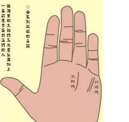 手中一旦出现太阳线 成功线 看你今生会有多少财富 据说很准 快资讯