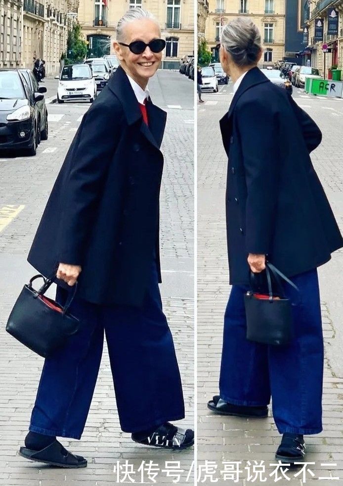 这位70岁的奶奶太励志，从素人到时尚咖，长皱纹腰腹圆润也时尚