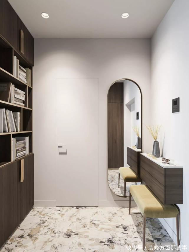 开阔性|120平做二居室客厅居然敢用姜黄色、草绿色家具,但是还挺好看