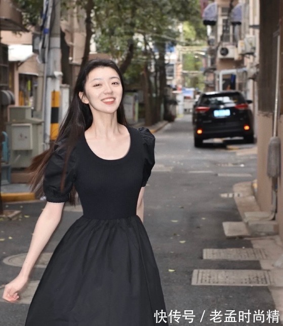 裙子|黑色系裙子也太显气质了!高级大方又显瘦