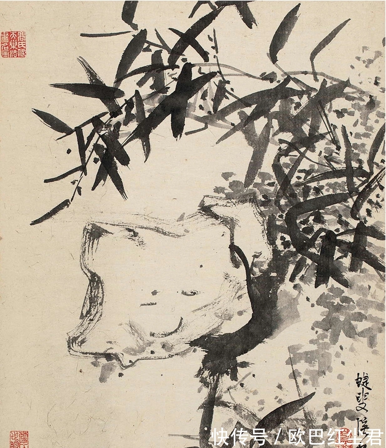 逸品$难得一见的水墨花鸟画逸品!蓝瑛《兰竹石册》十二开