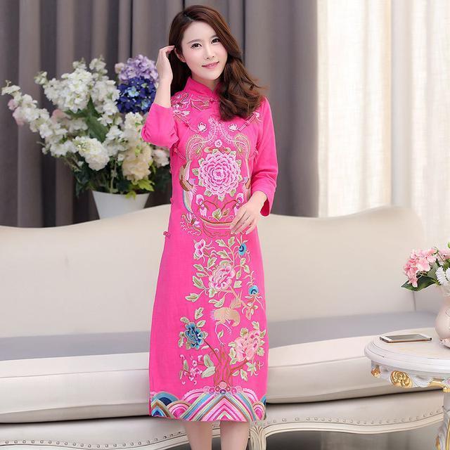 旗袍|优雅时尚唐装穿连衣裙,让你展现婉约之美,不一样风格