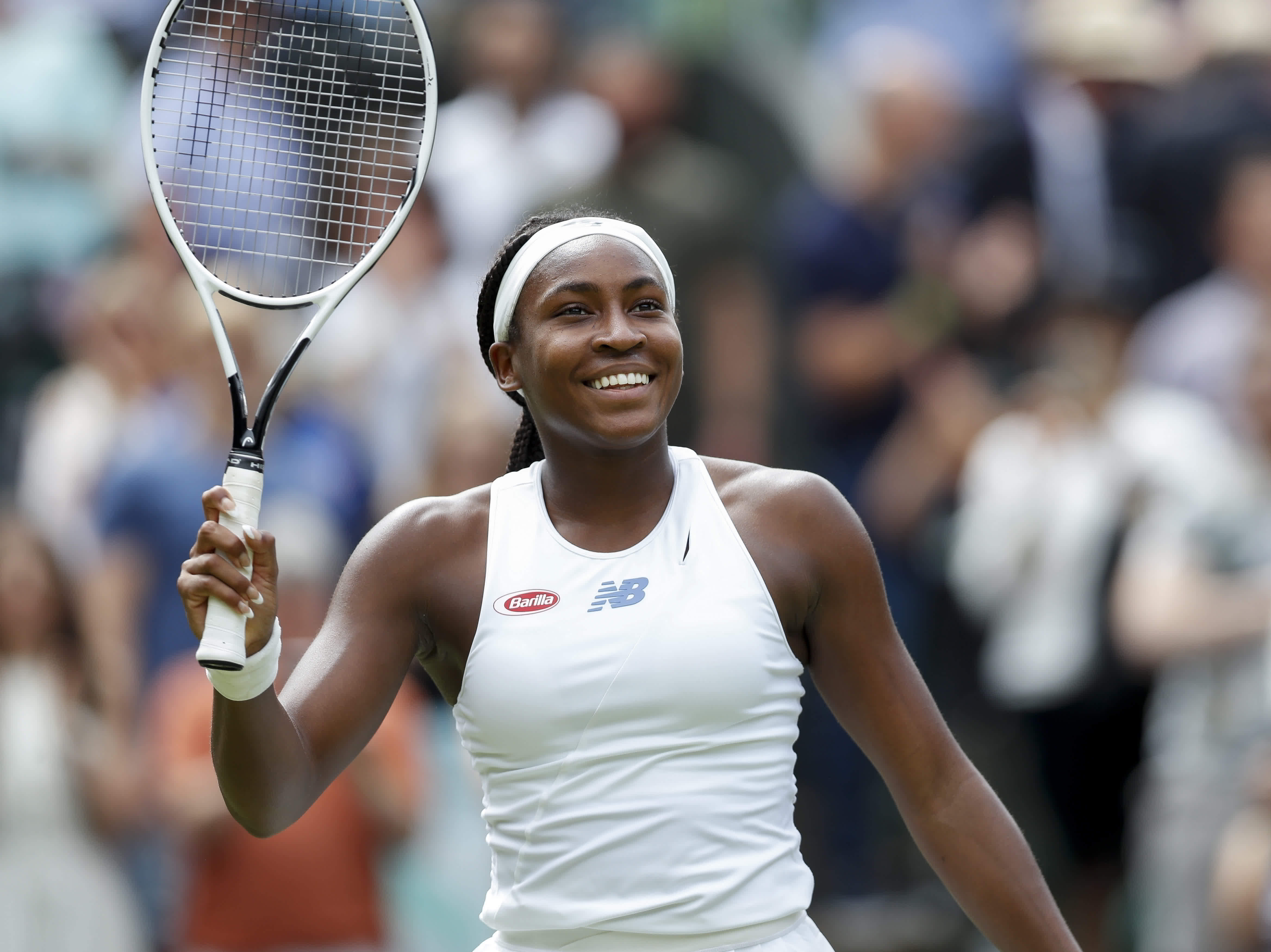 慶祝|(體育)網球——溫網:高芙晉級