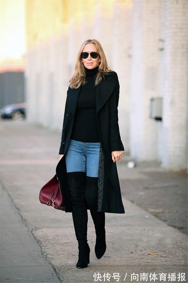 冬季 短靴今年不“受宠”了!如今流行“长大衣+长靴”,美出新高度