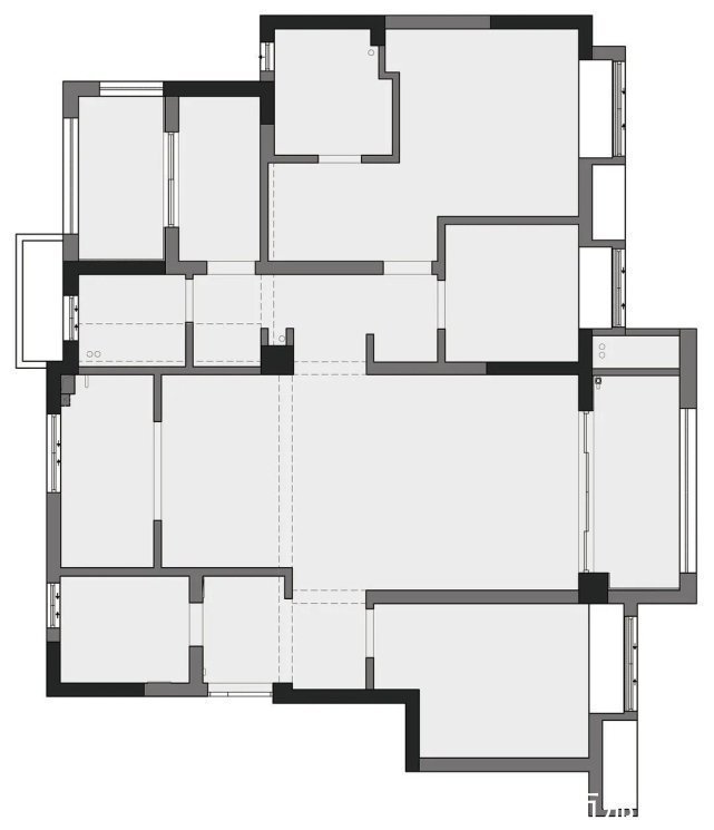 石膏线|131平4+1室两厅一厨两卫设计，独特优雅的设计感
