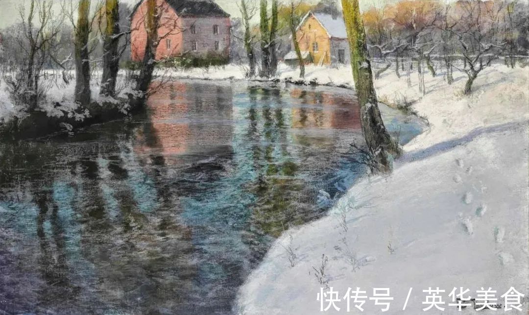 小溪|水与光的刻画,弗里茨的油画真是美妙至极