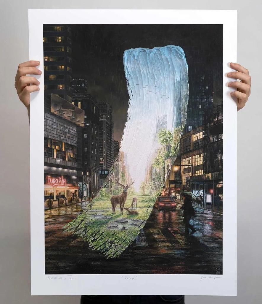 自然动物!他用“脏颜料”,毁掉漂亮的风景画,知道原因的人都沉默了