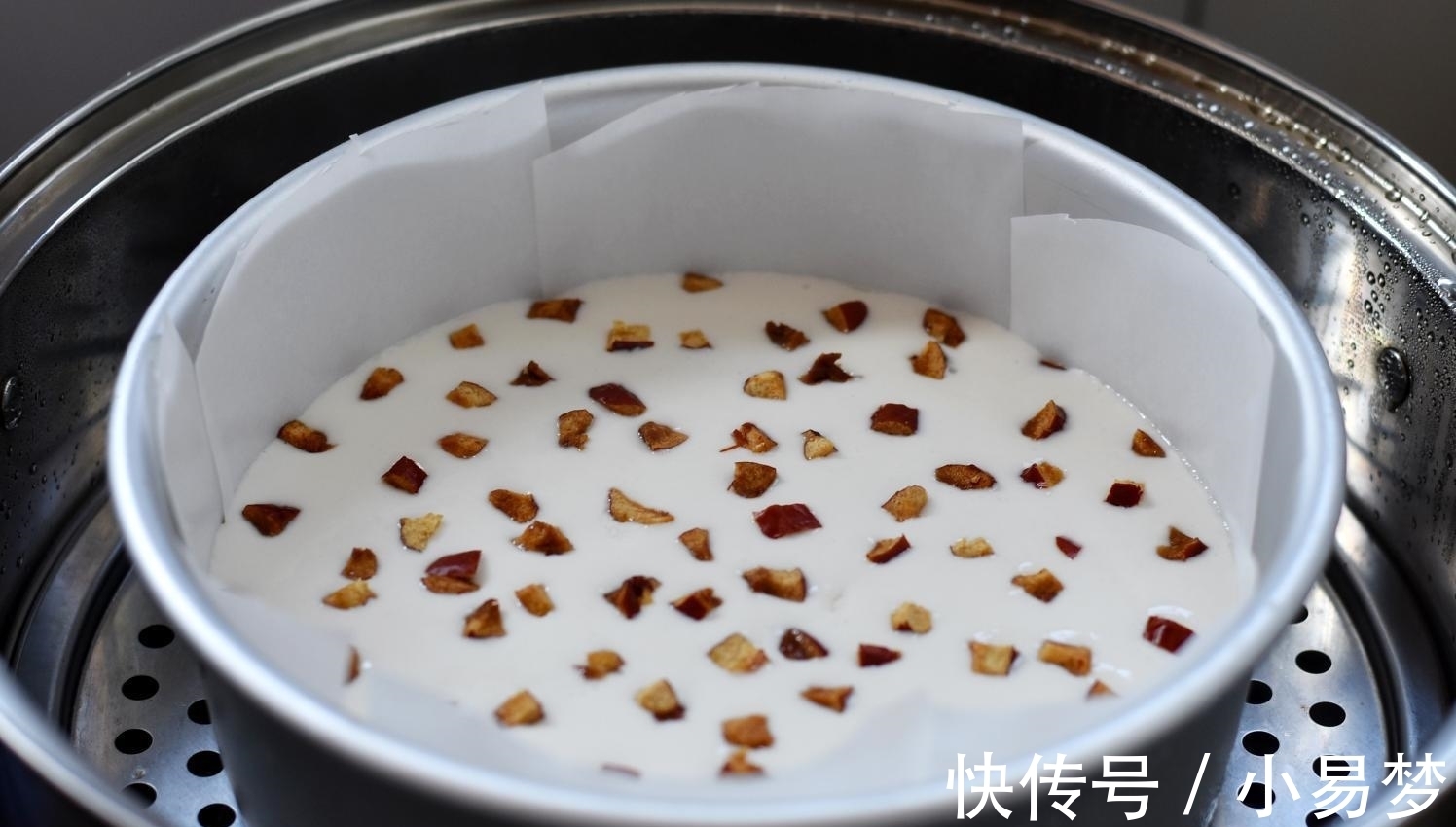 红枣|不用面粉做的发糕, 香软口感好, 孩子一口气吃3块, 还嚷着不够吃