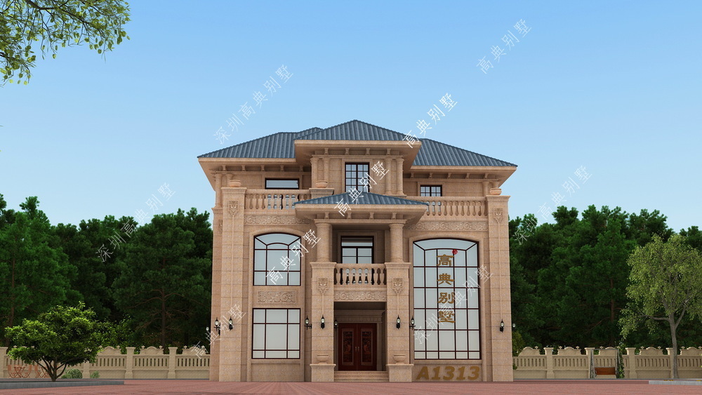 露台|经典欧式石材，双露台设计，给你舒适轻松的居住体验