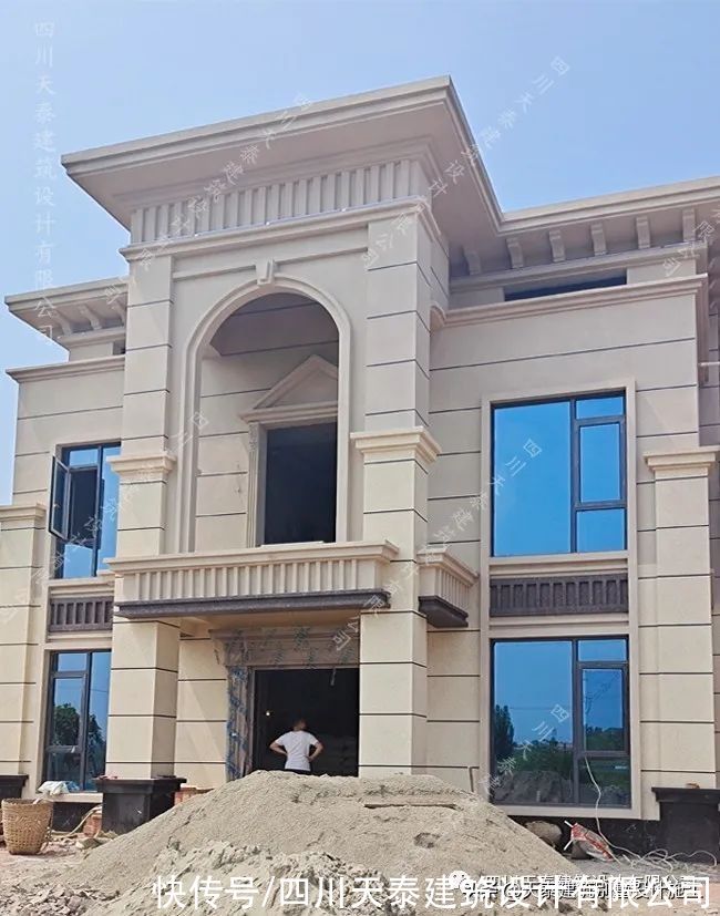 完工|四川自贡三层欧式乡村别墅完工实景 农村别墅自建房 自贡施工队