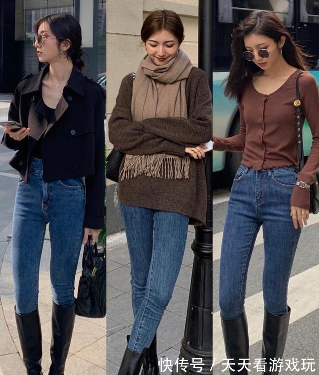 上身 秋冬季牛仔裤怎么搭配时尚博主教你穿,让你轻松穿出时尚气质感!