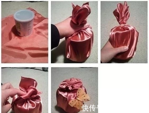 皮带子 一块布打两个结,变身大容量高颜值收纳包,几十种折法好强大