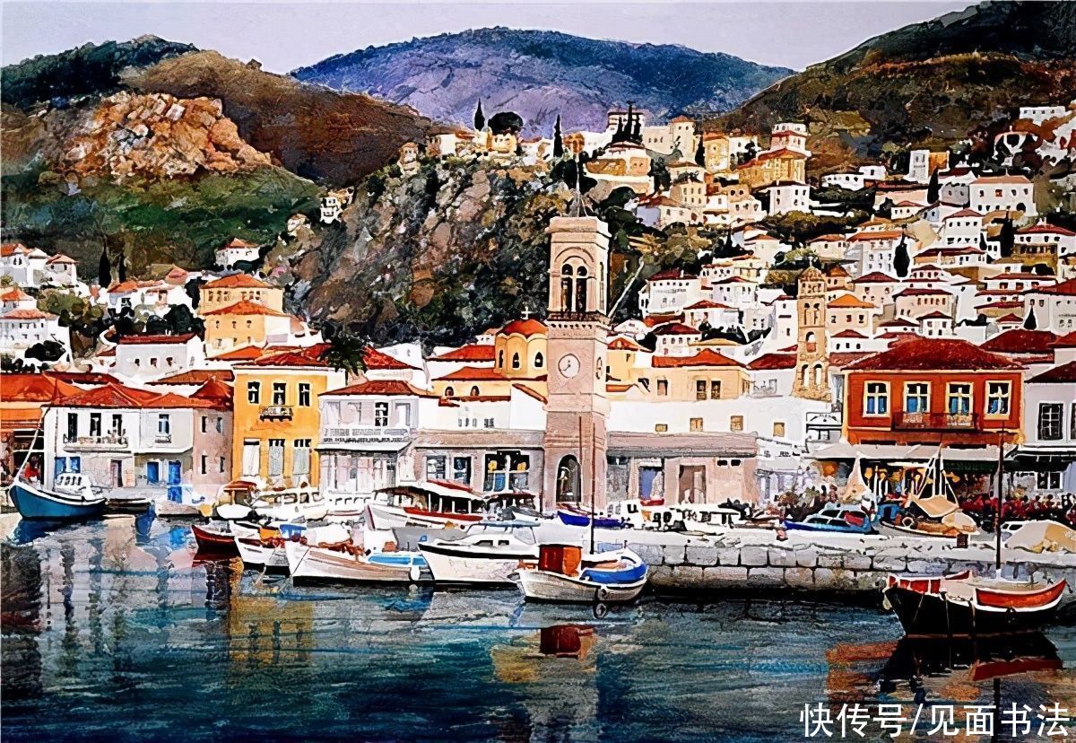 Zografos|Pantelis Zografos迷人的希腊风光水彩画