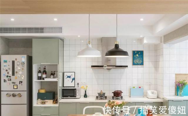 电视柜|85㎡小复式,开放式客餐厨十分敞亮,木凳电视柜个性又可爱