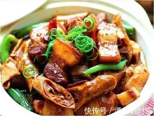 精选美食推荐豆筋烧五花肉，青椒炒牛肚丝，干煸肥肠的做法