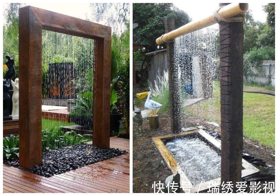 庭院|后悔在院里挖鱼池了，真不如设计一面水景墙，潺潺流水，意境满满